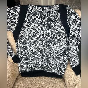Black and White Patterned Sweater
